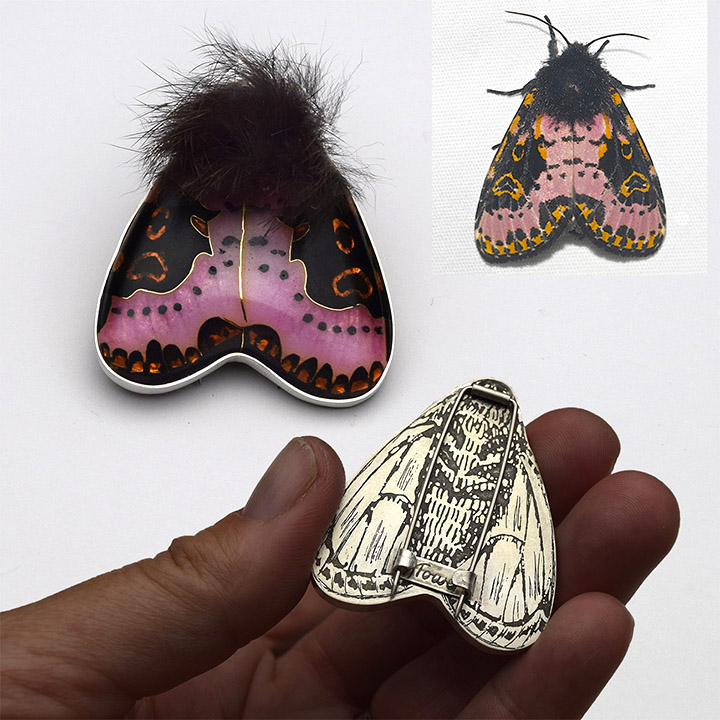 Polyphemus Moth Brooch